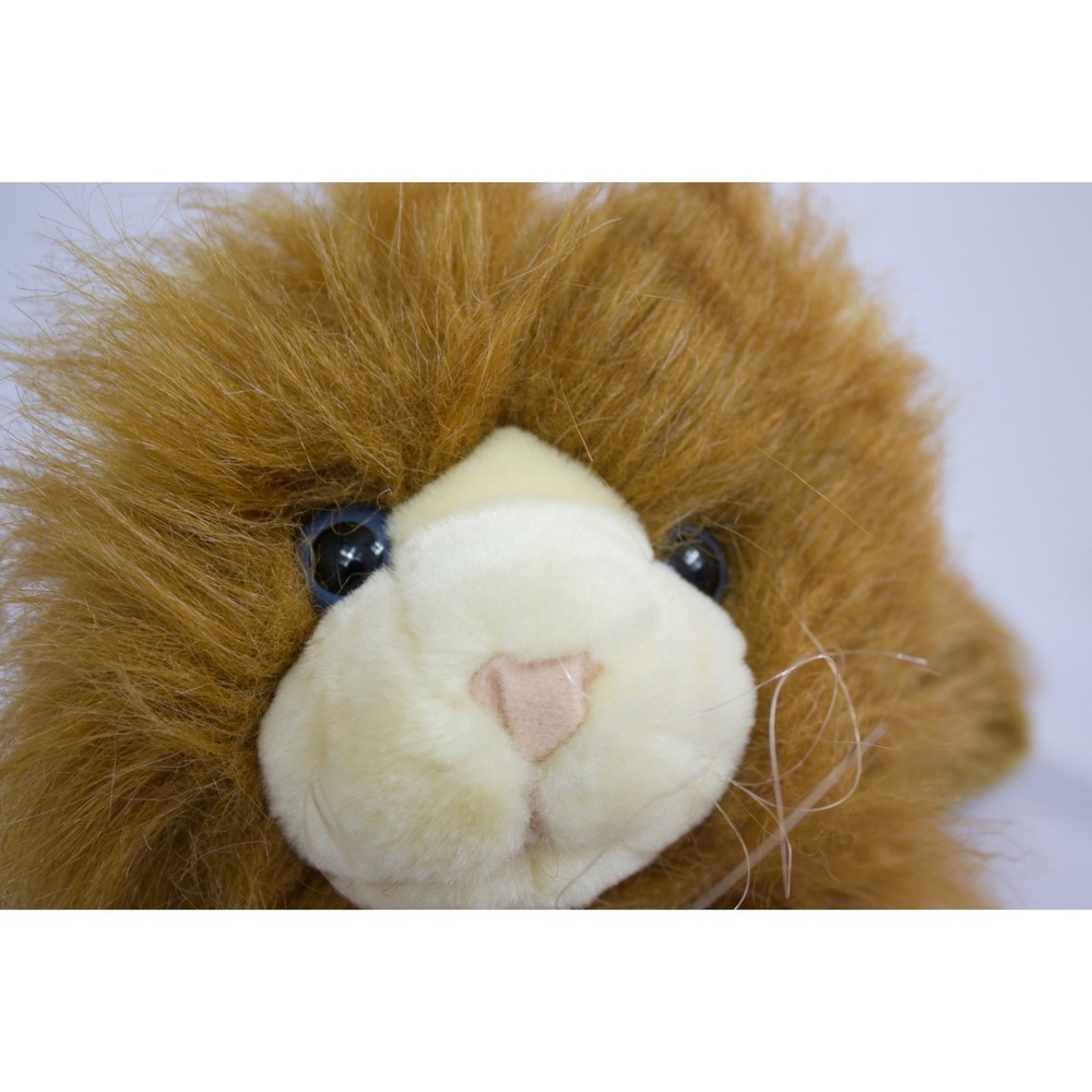 Vintage Animal Alley Maine Coon Cat Blue Eyes Long Hair Fluffy Stuffed Plush 19" - Picture 2 of 9